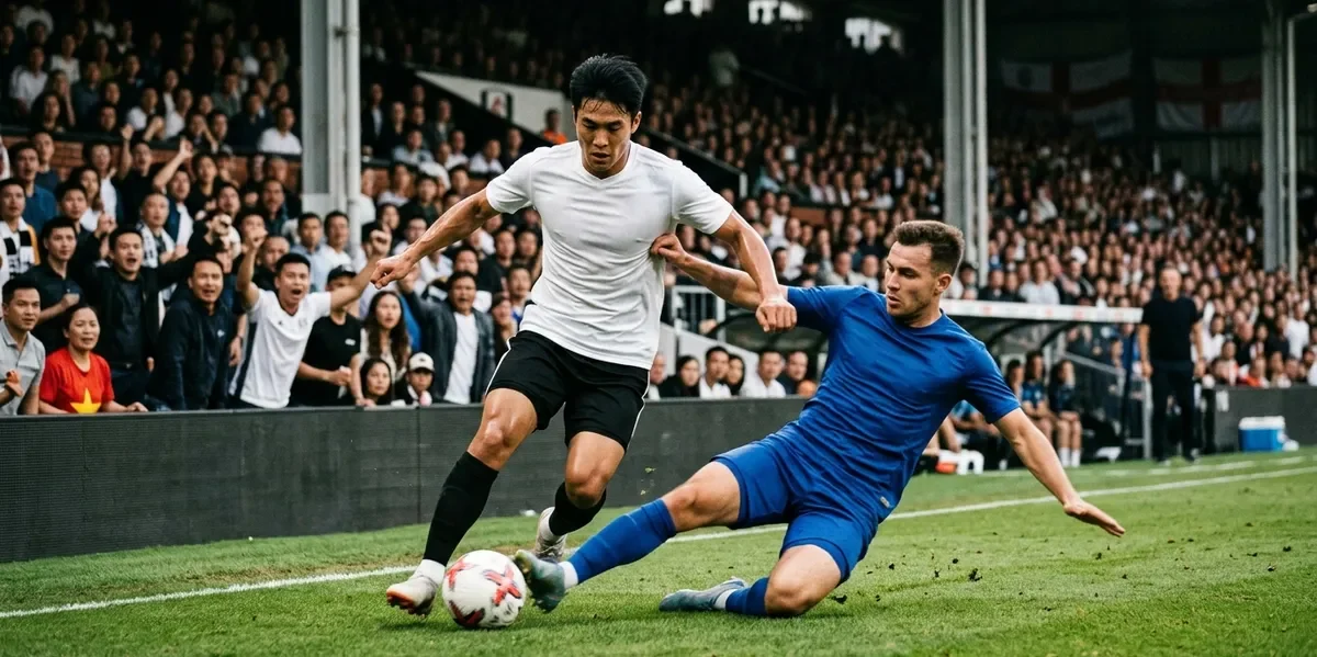 Cầu thủ Fulham và Chelsea tranh chấp bóng ở trận derby London