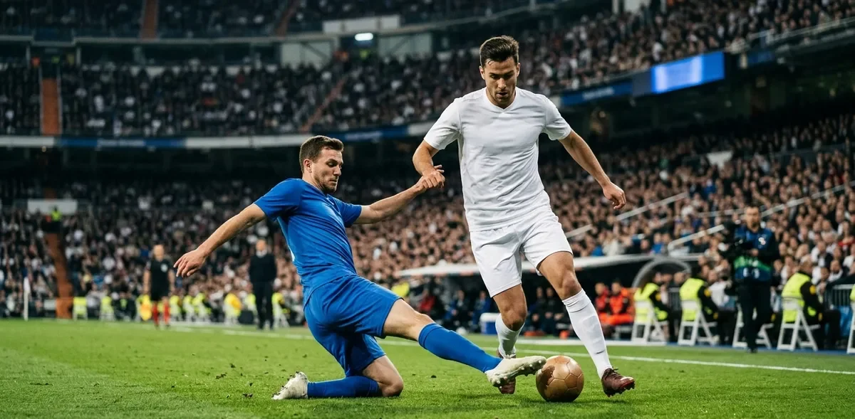 Real Madrid và Real Sociedad tranh chấp bóng trên sân Bernabeu